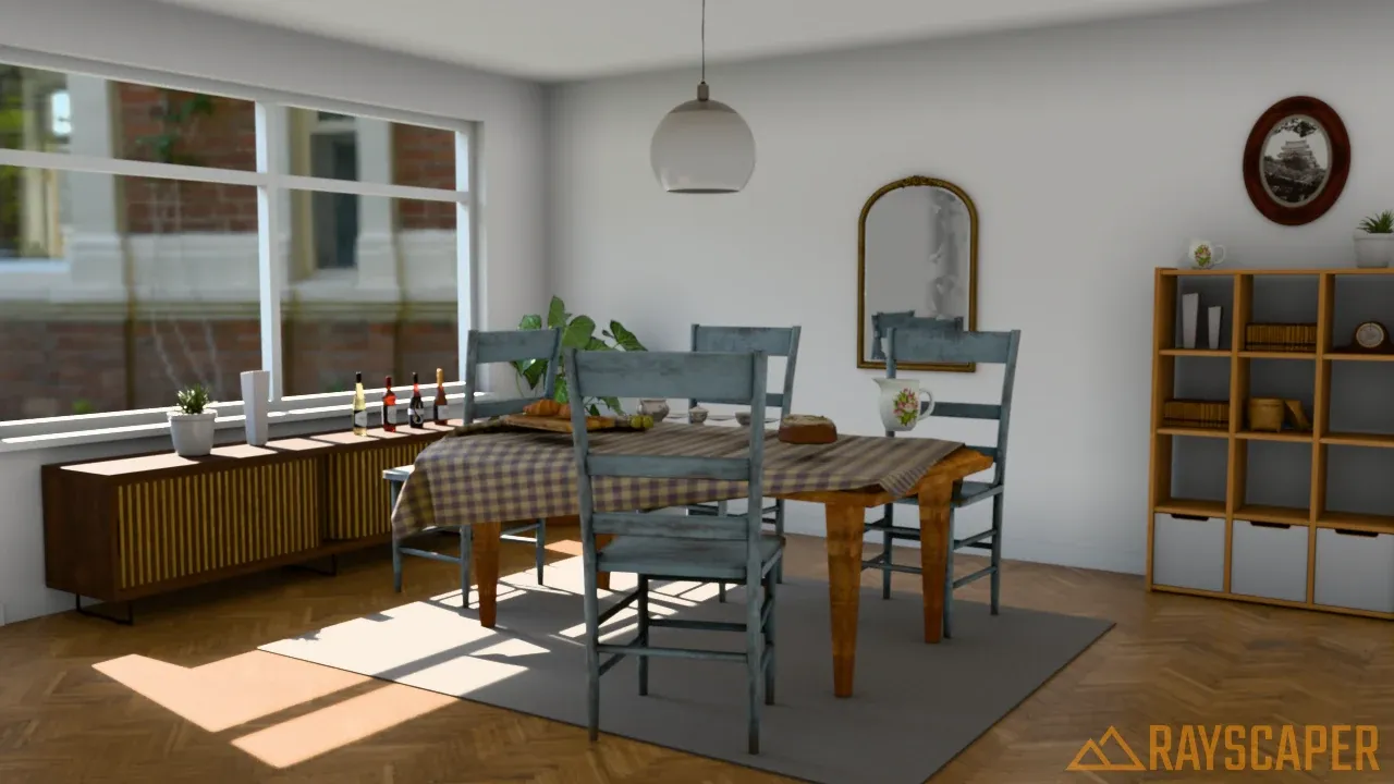 The breakfast room with ambient occlusion as fake GI