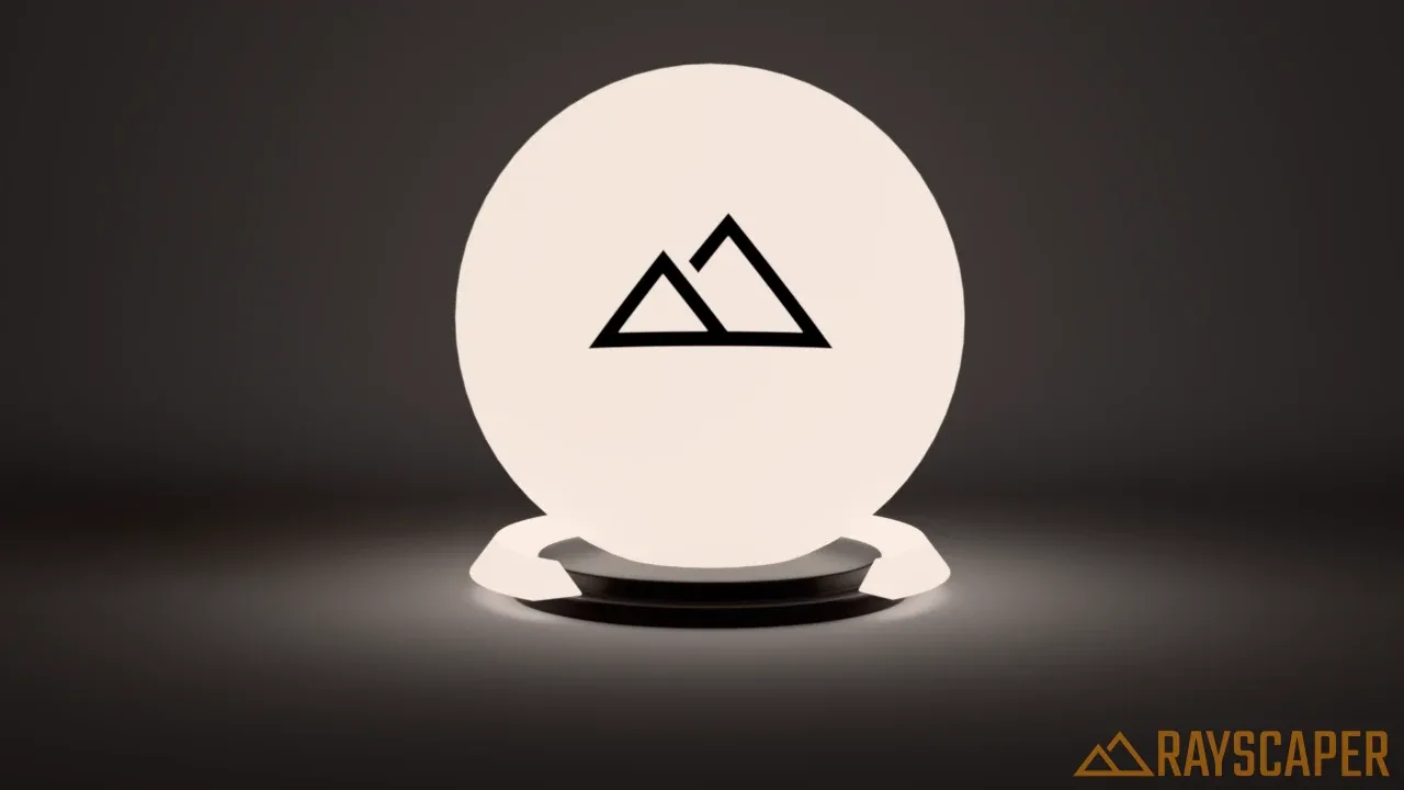 A glowing ball lighting the pedestal