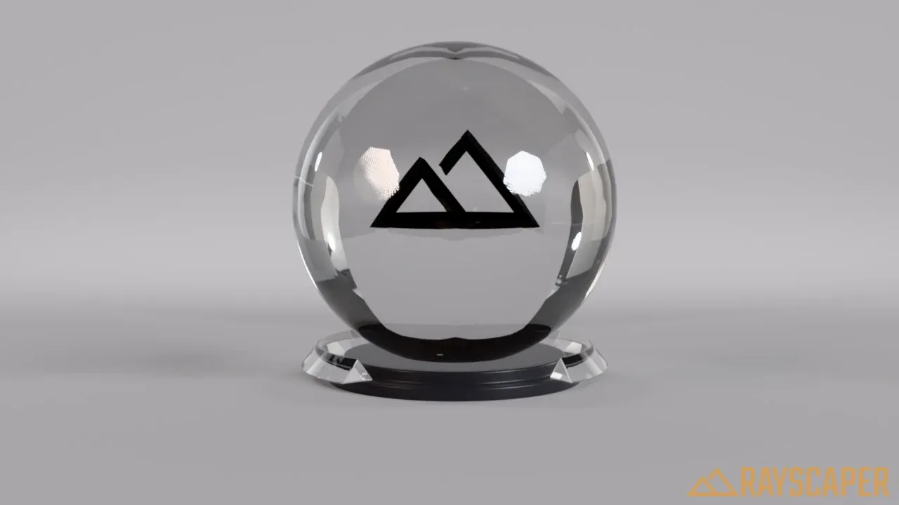 A glass ball with IOR 2.42, strongly reflective