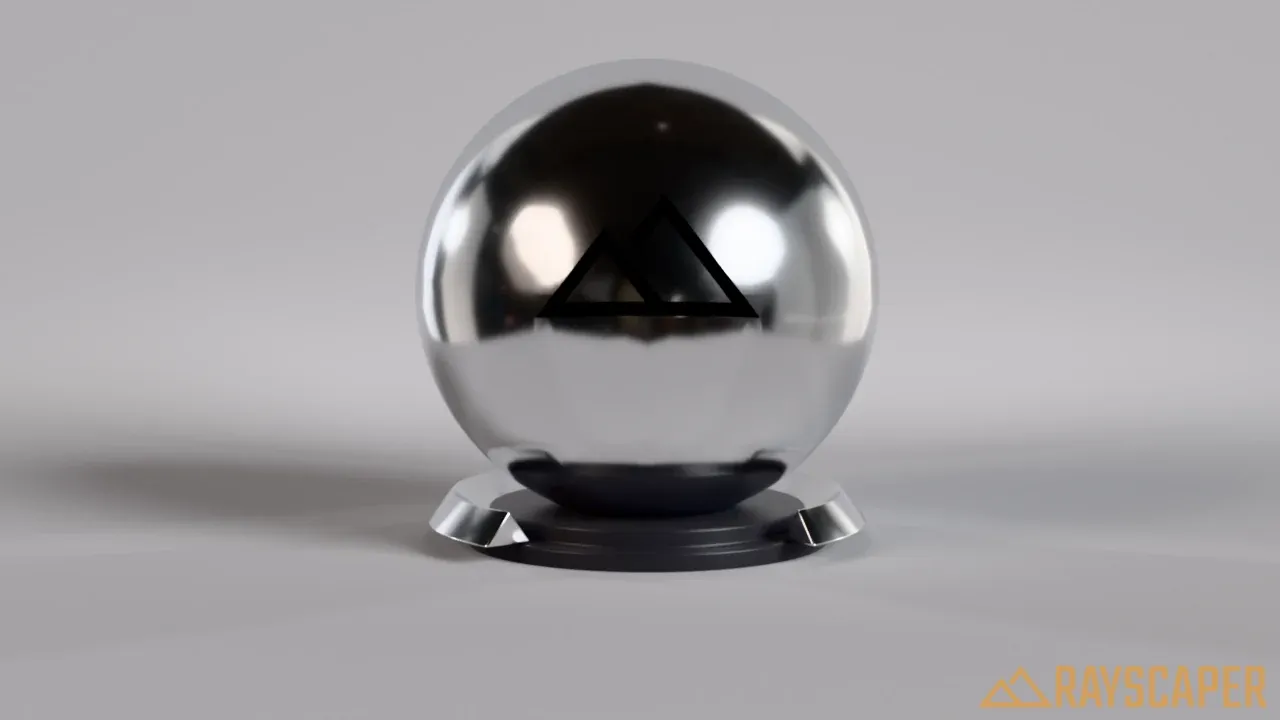 An aluminium shader ball