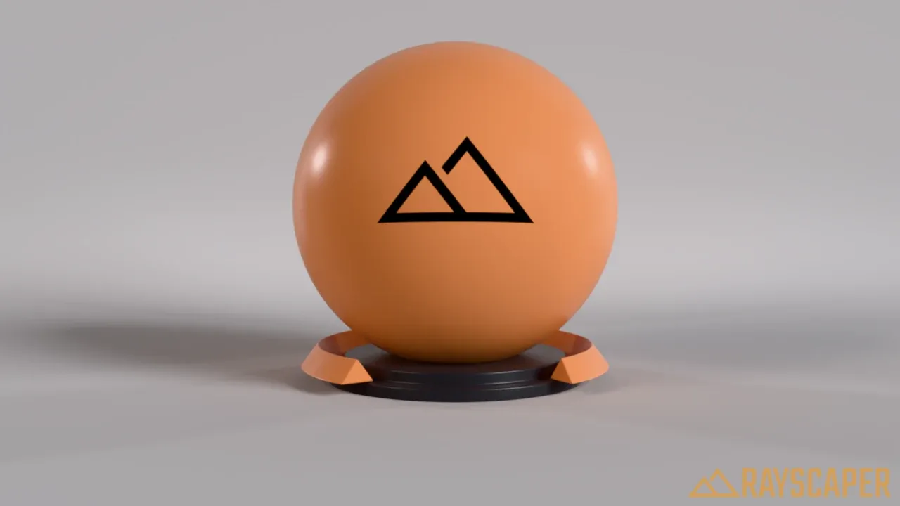 The shader ball at 100% opacity
