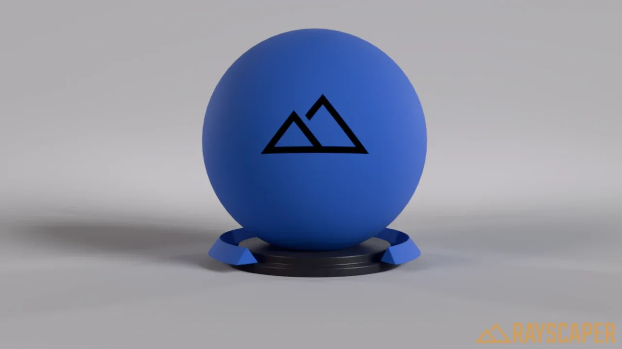 A blue ball with a matte coating