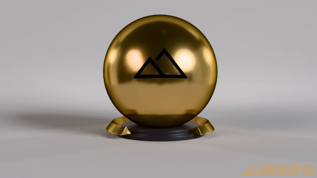 A golden metal ball