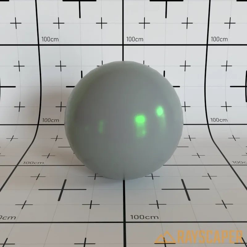 PBR material with green specular tint