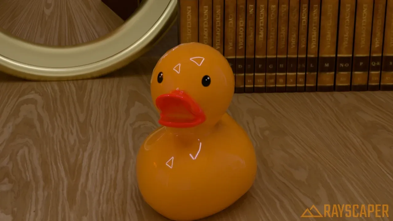A glossy yellow rubber duck
