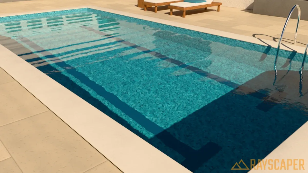 Water with an aqua tint