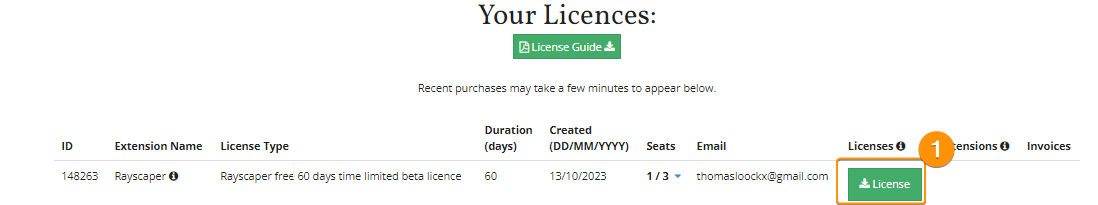 Rayscaper download license