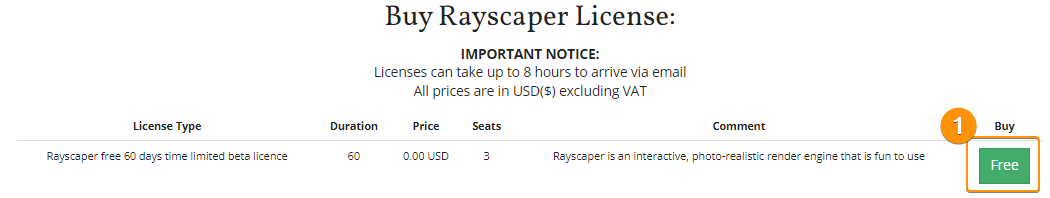 Rayscaper license buy