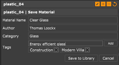 Material save panel